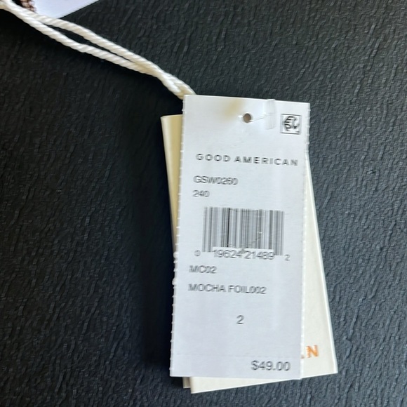 Good American Foil Better Bikini Rev Bottom Mocha Metallic Bronze - Picture 6 of 9